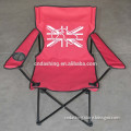 Customized designer folding camping chair with folding table